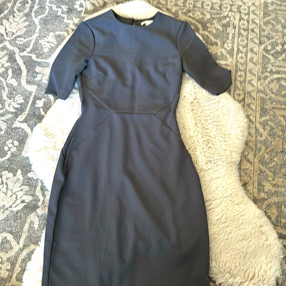 H&M Open back gray dress for Friday office to bar/evening wear